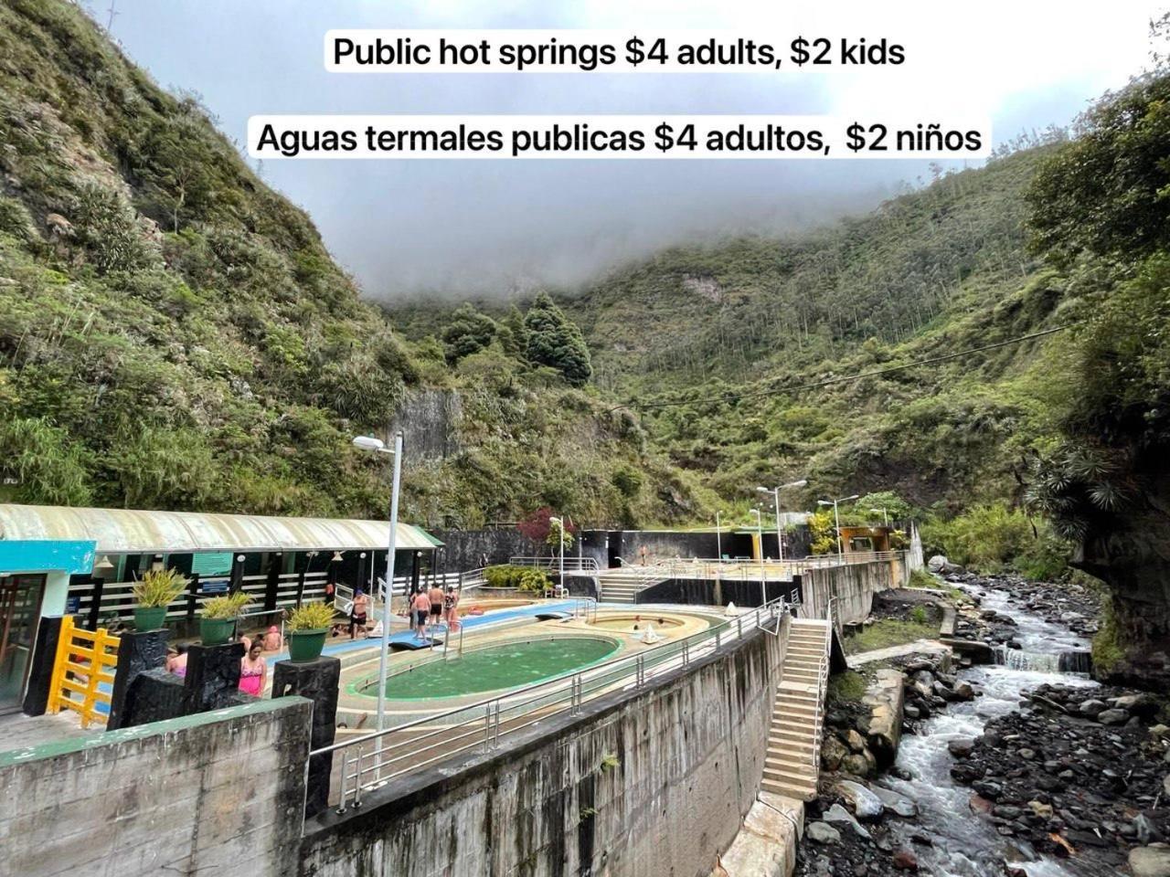 Mountain Chalet - Tungurahua Hot Springs/Aguas Termales Baños Eksteriør billede
